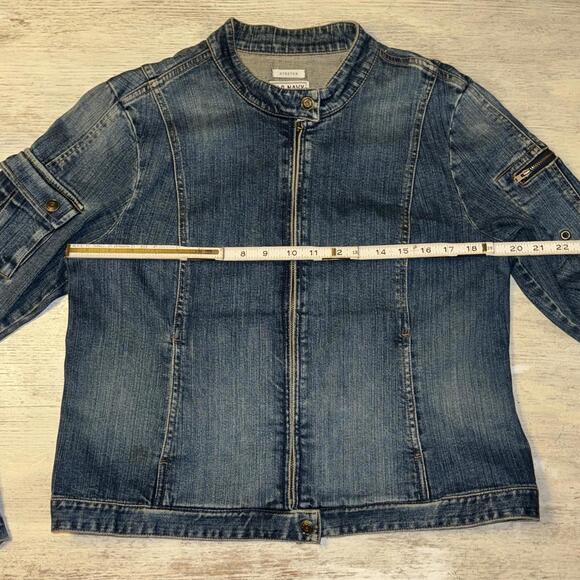 EUC Vintage 90s Y2K era Old Navy Denim Cargo Utility Jean Jacket - Picture 4 of 8